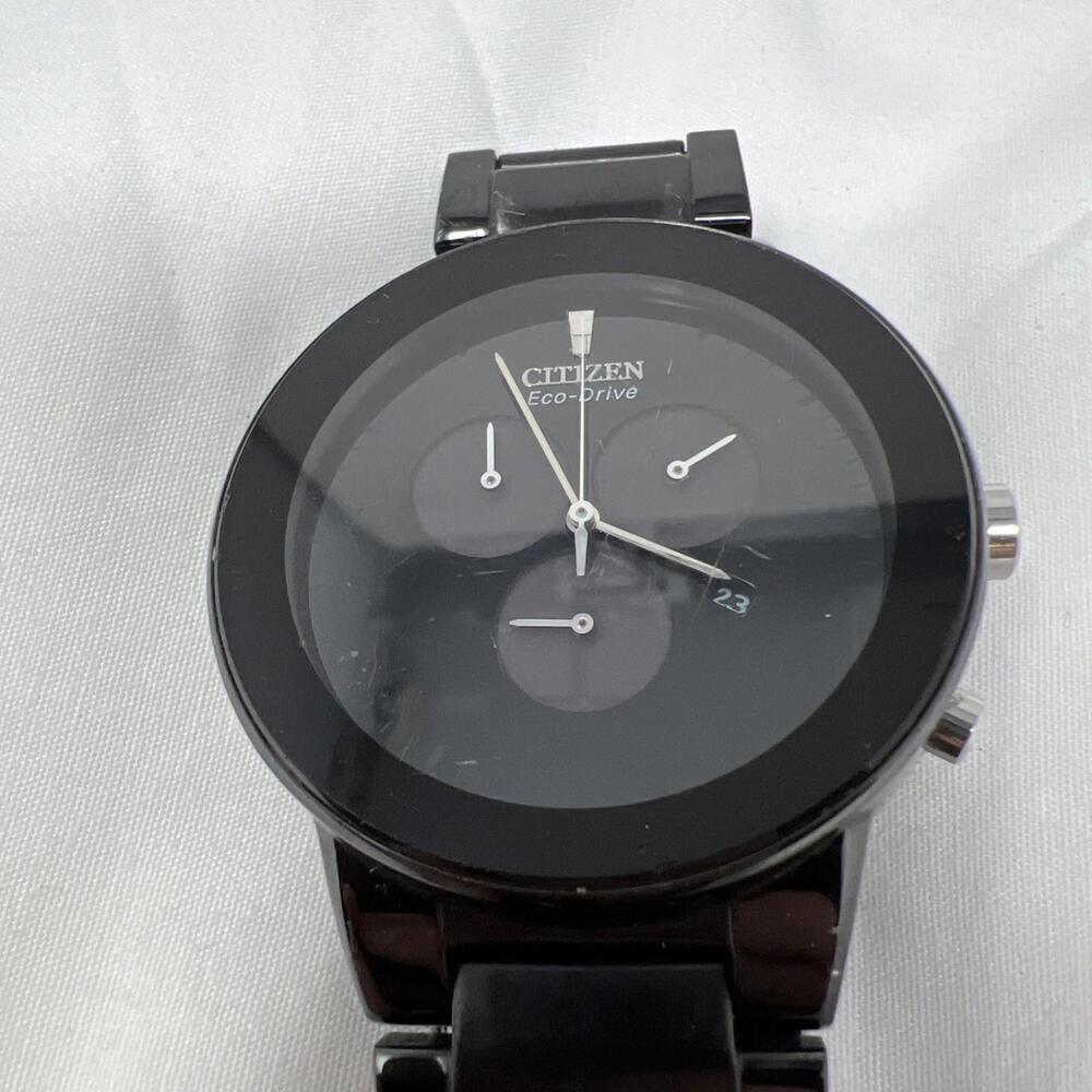 Citizen Axiom Multifunction Black Dial Eco Drive Watch H504S088914 Chronograph